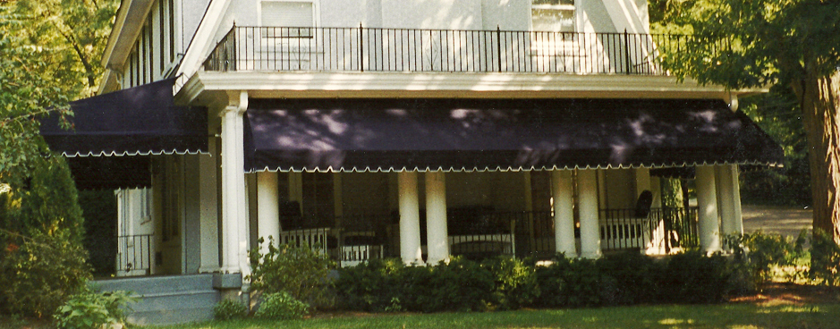 House with Purple Awnings