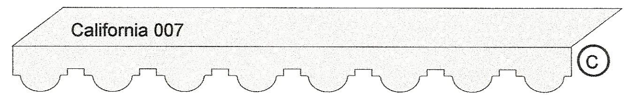 California 007, Valance Style C